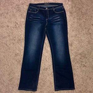 Dark Wash Bootcut Jeans w/Stretch